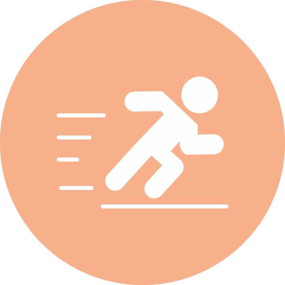 Jogging Glyph Multi Circle Icon vector