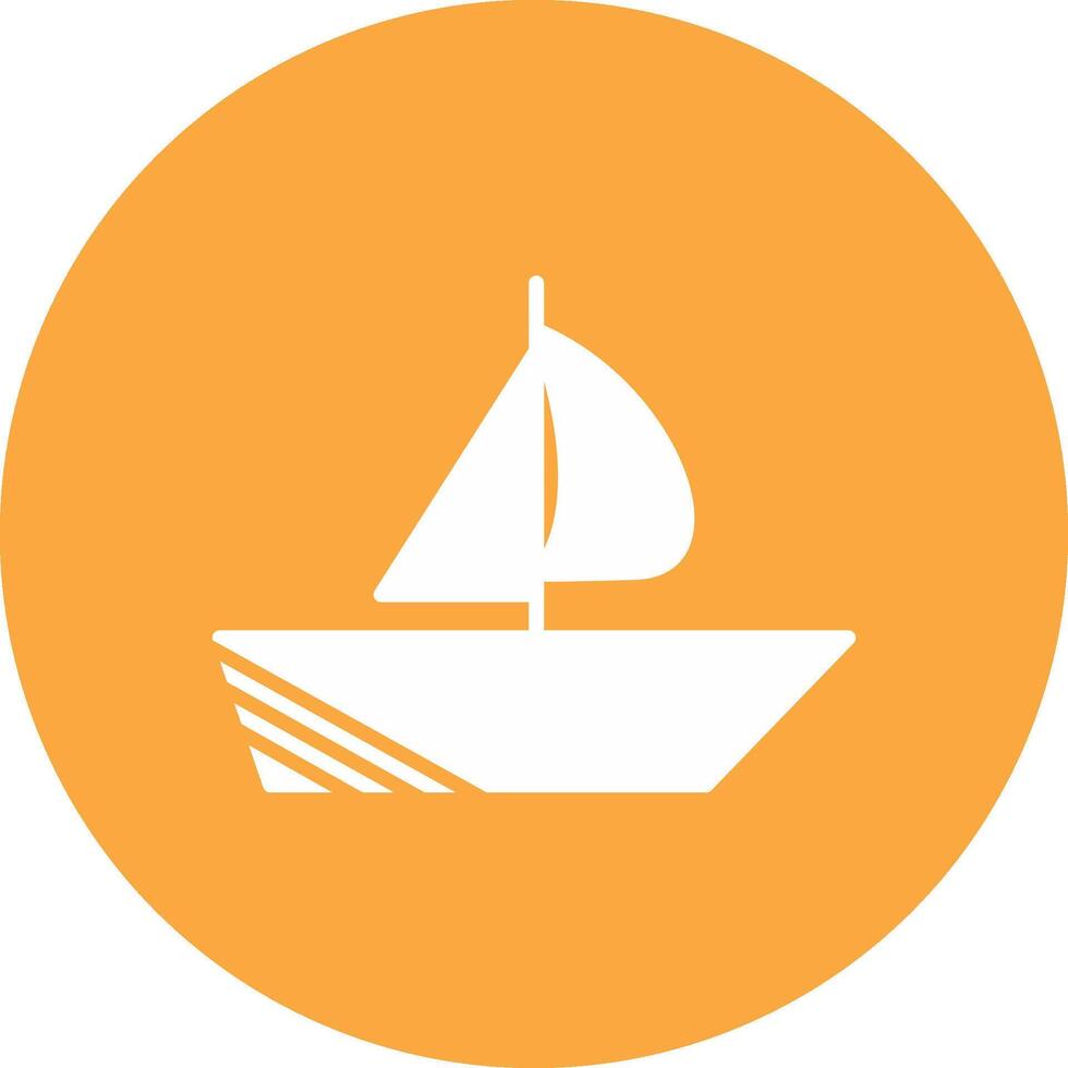 Boat Glyph Multi Circle Icon vector
