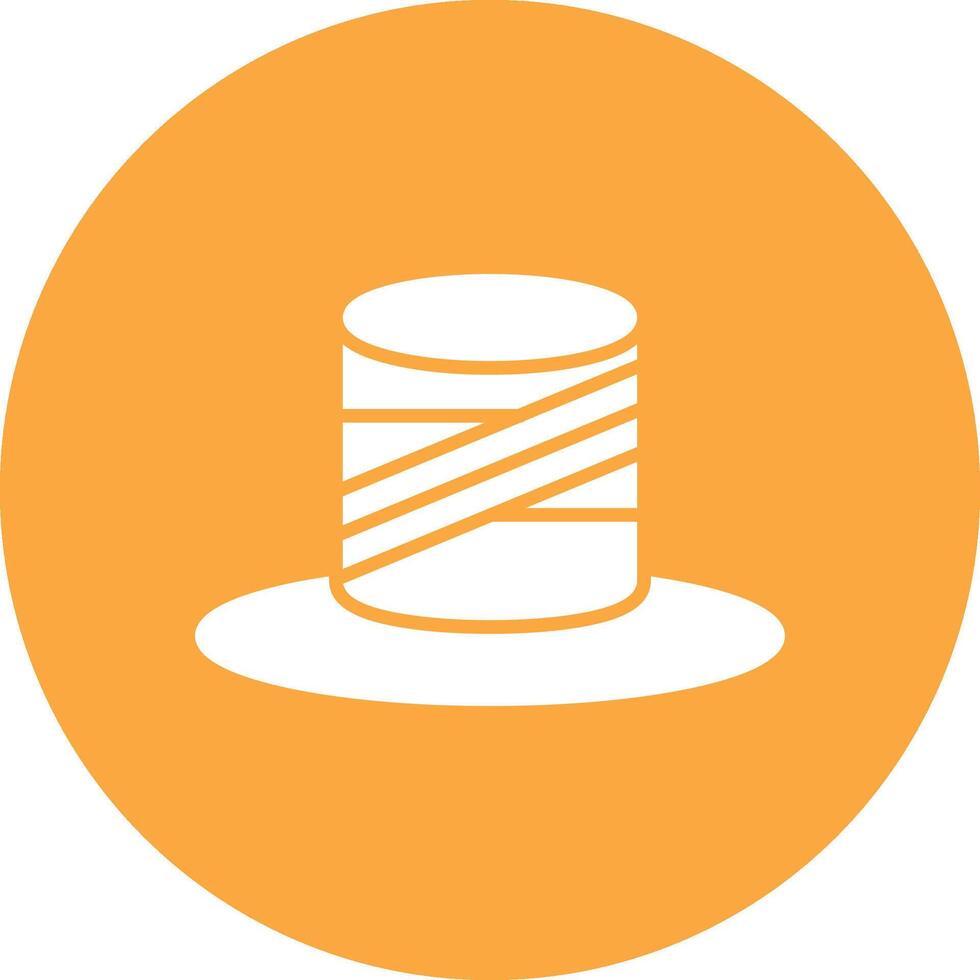 Top Hat Glyph Multi Circle Icon vector
