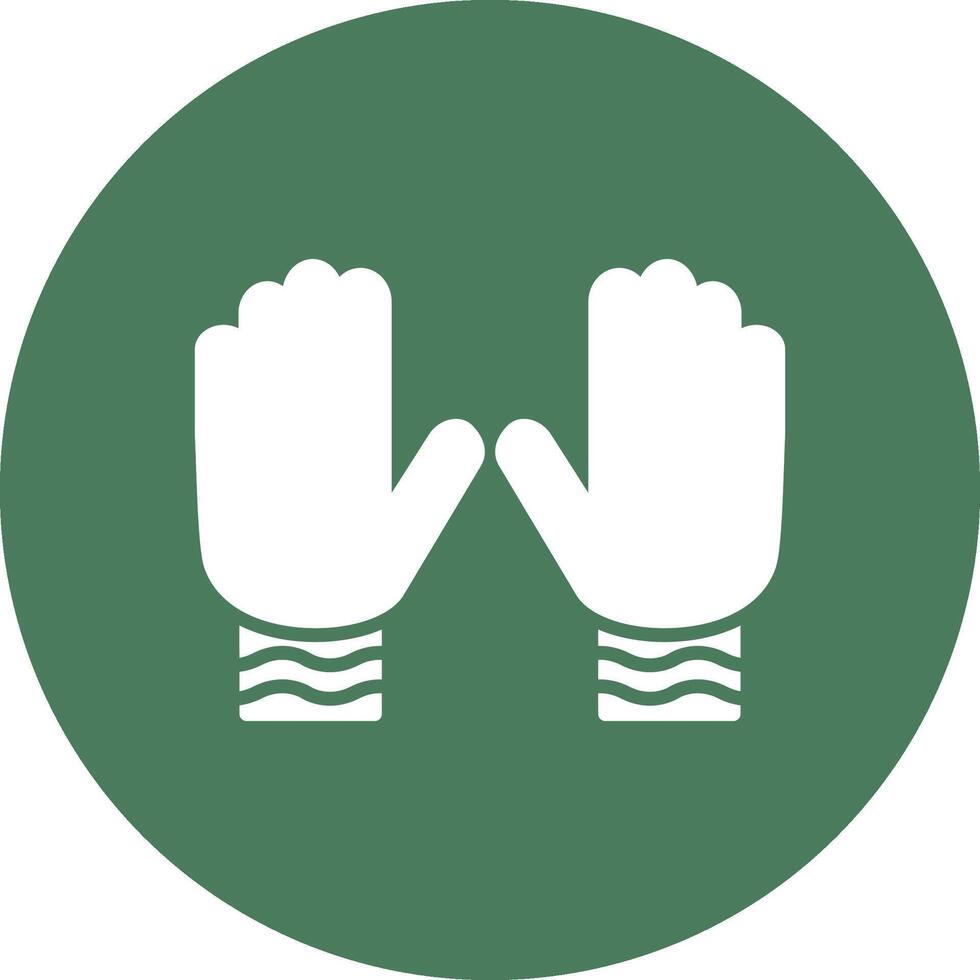 Gloves Glyph Multi Circle Icon vector