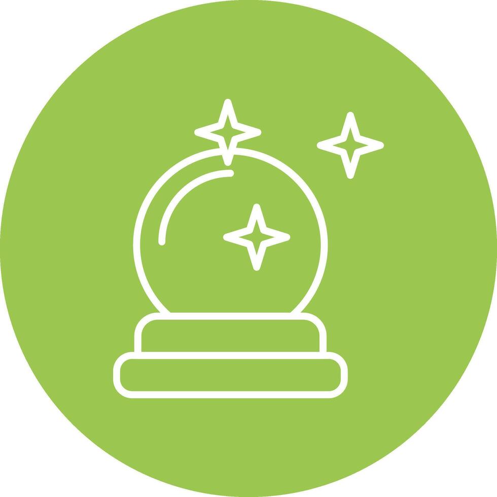 Crystal Ball Line Multi Circle Icon vector