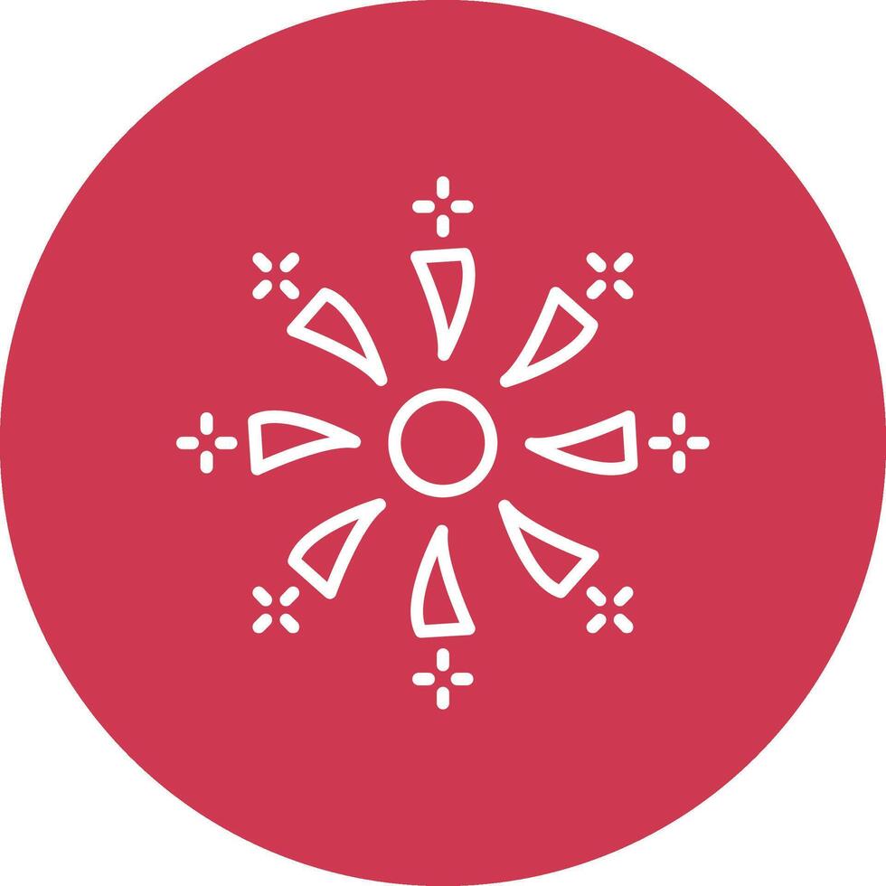 Firework Line Multi Circle Icon vector