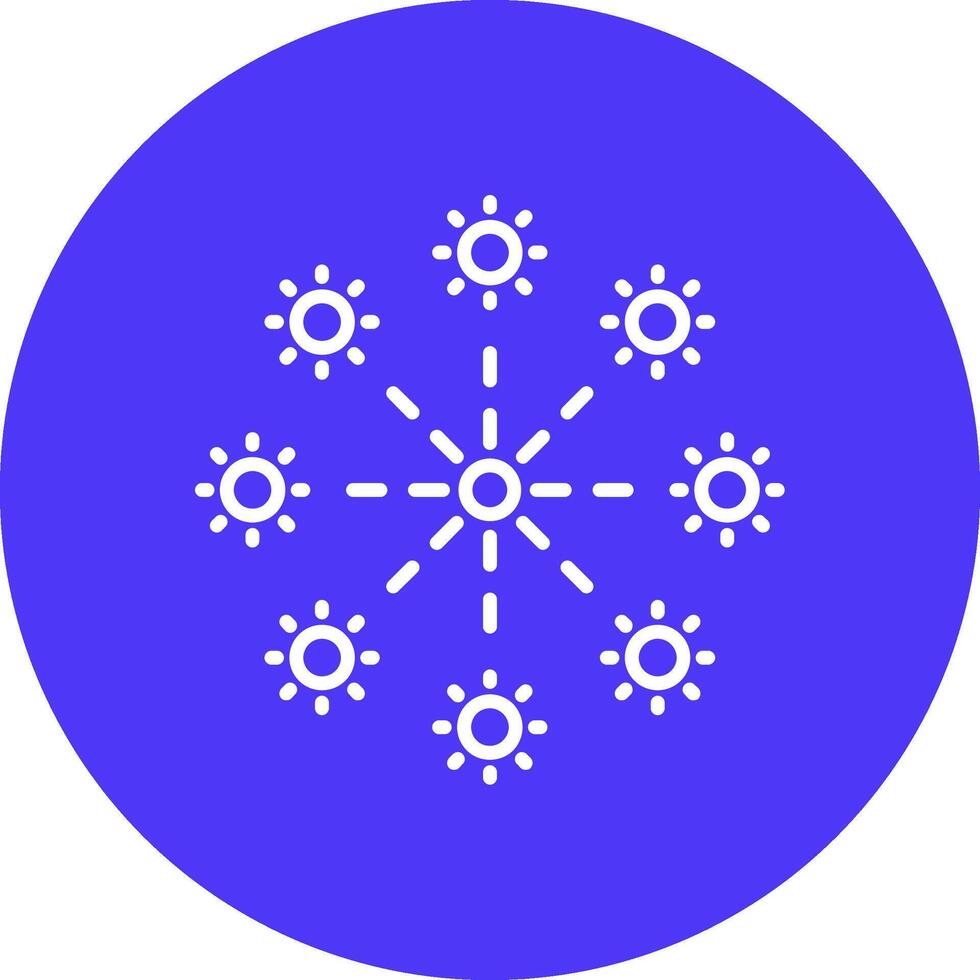 Firework Line Multi Circle Icon vector