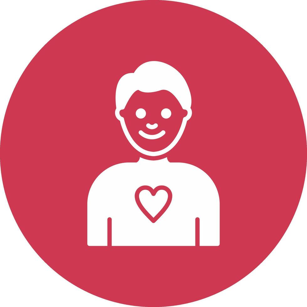 Boy Glyph Multi Circle Icon vector
