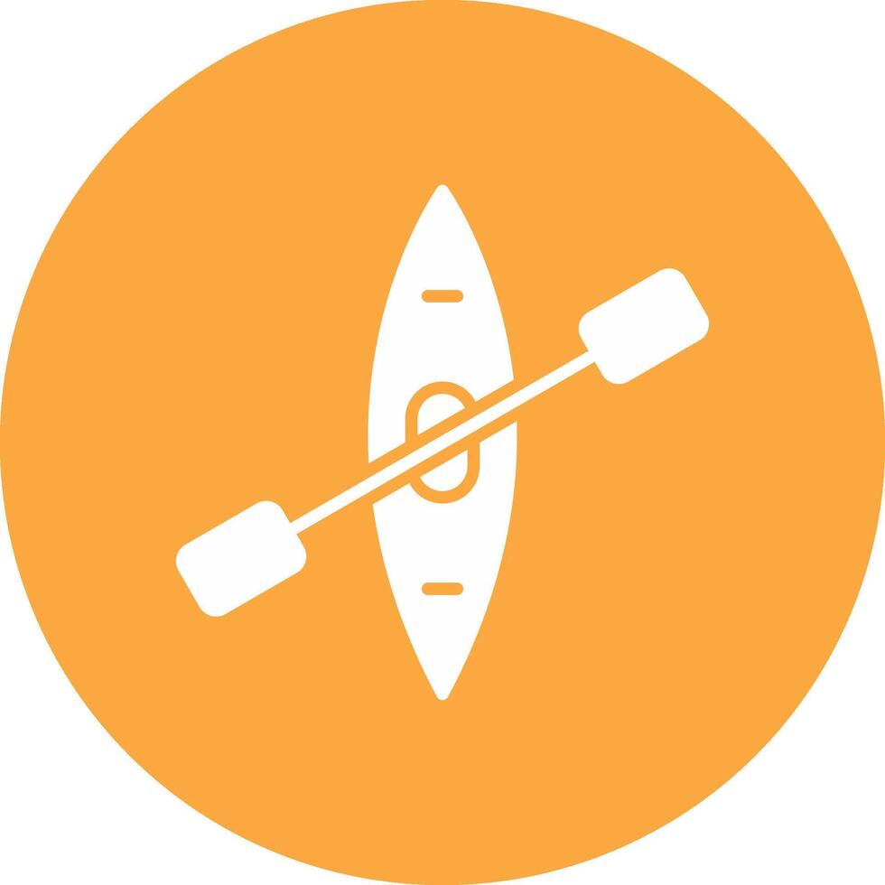 Canoe Glyph Multi Circle Icon vector