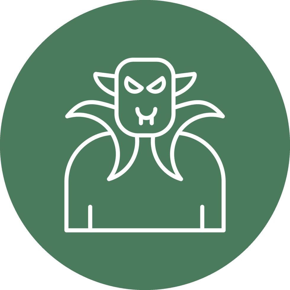 Dracula Line Multi Circle Icon vector
