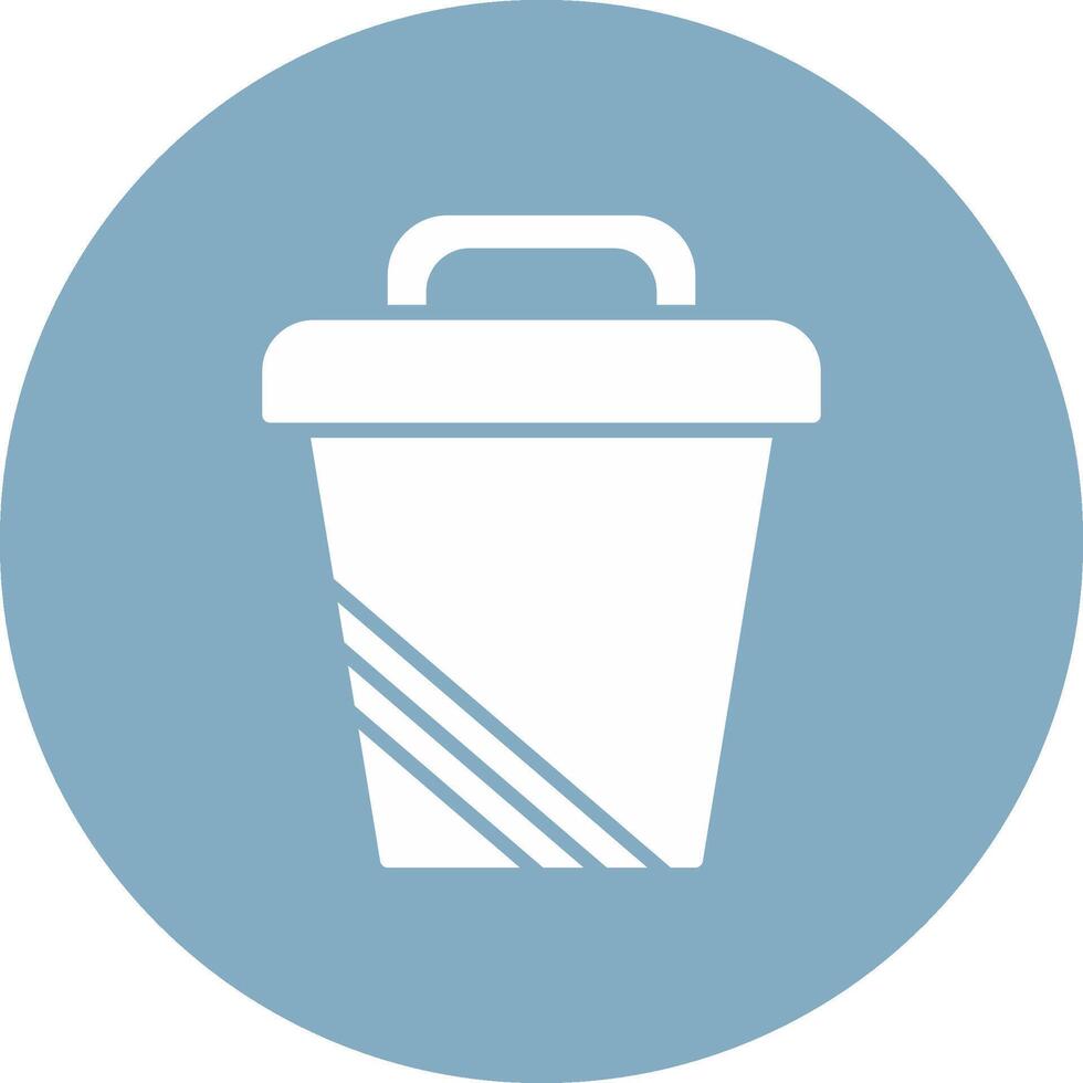 Trash Can Glyph Multi Circle Icon vector
