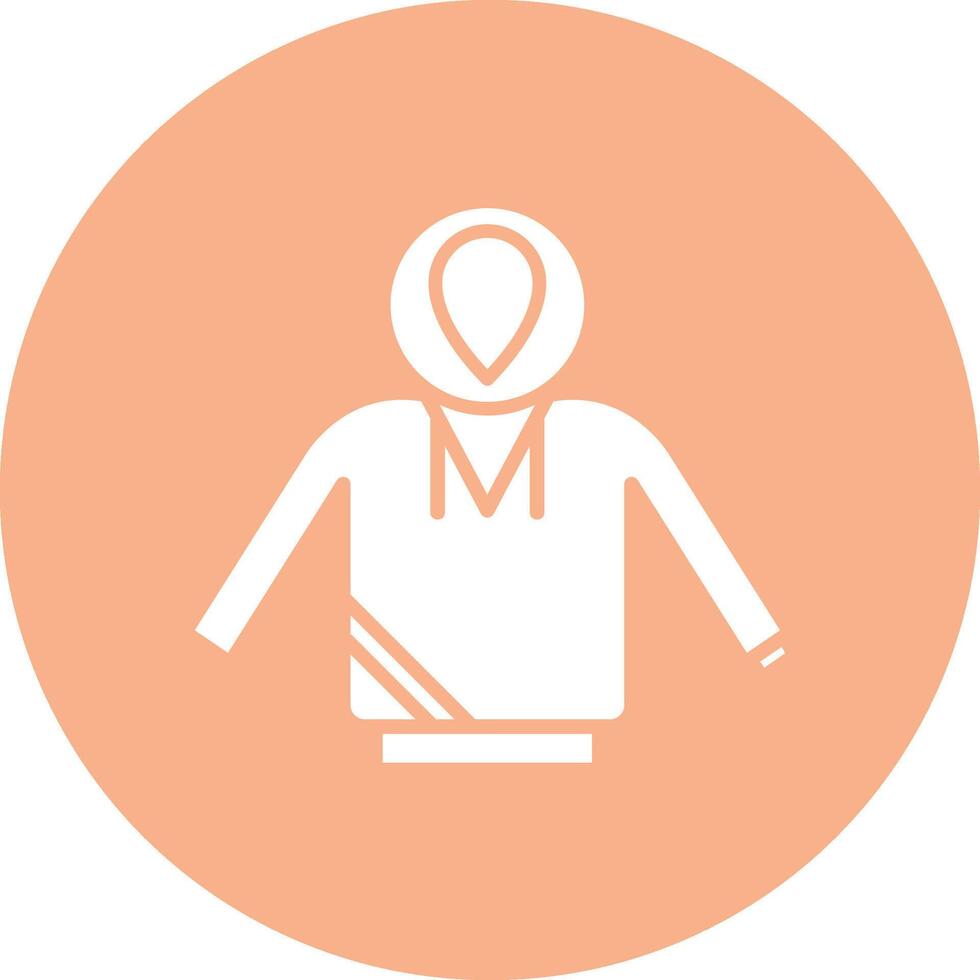 Hoodie Glyph Multi Circle Icon vector