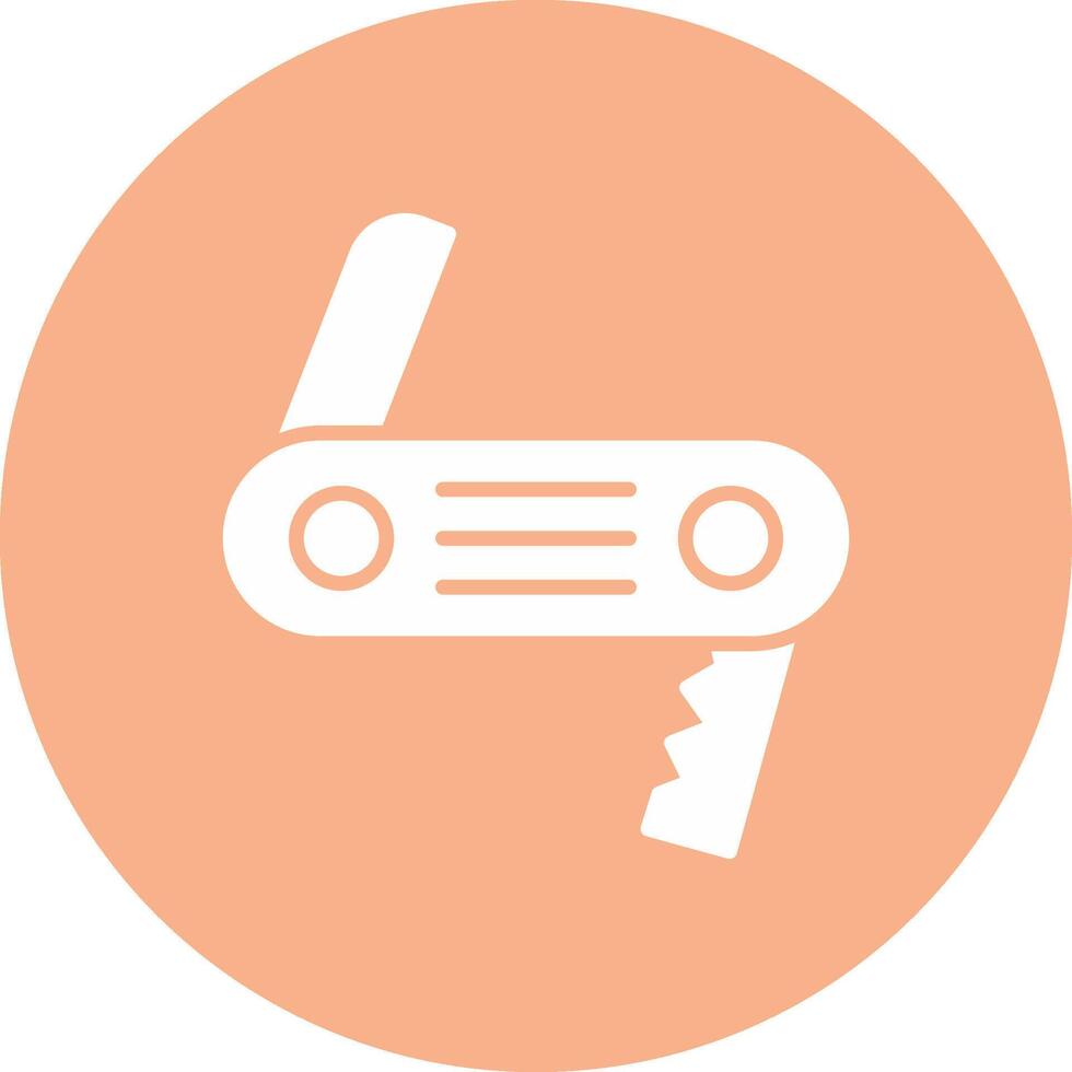 Swiss Army Knife Glyph Multi Circle Icon vector