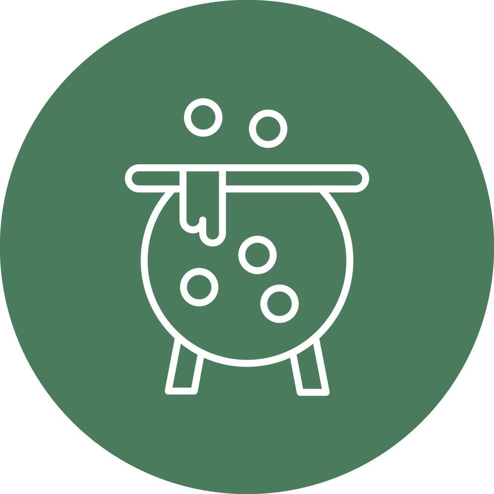 Cauldron Line Multi Circle Icon vector