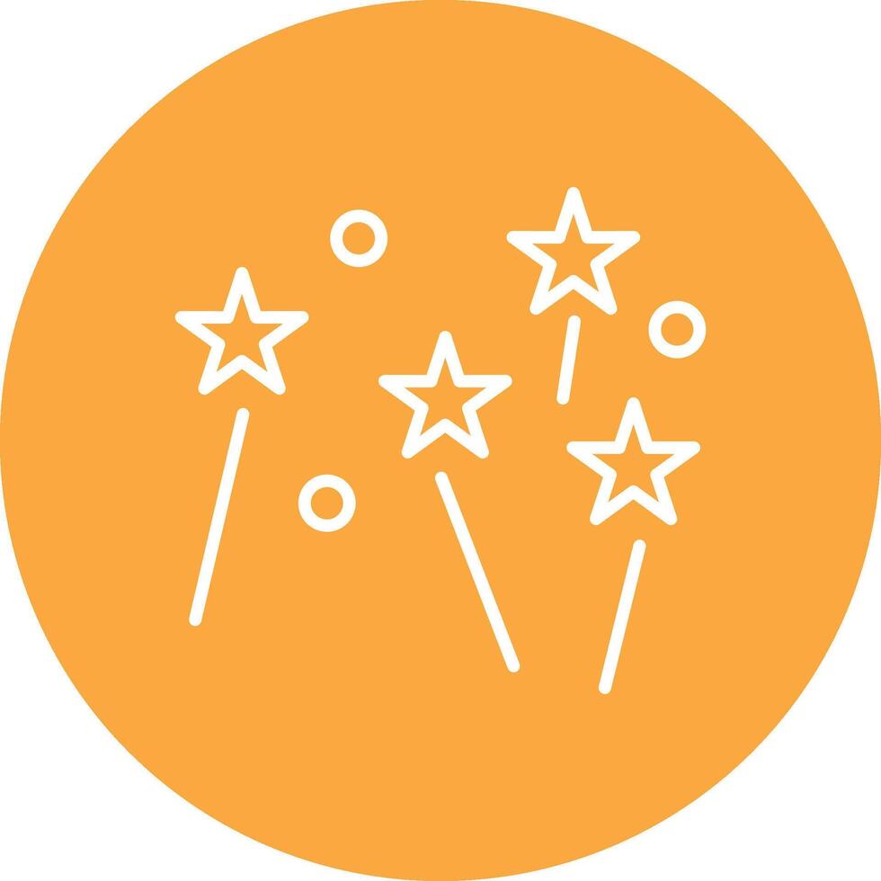 Fireworks Line Multi Circle Icon vector