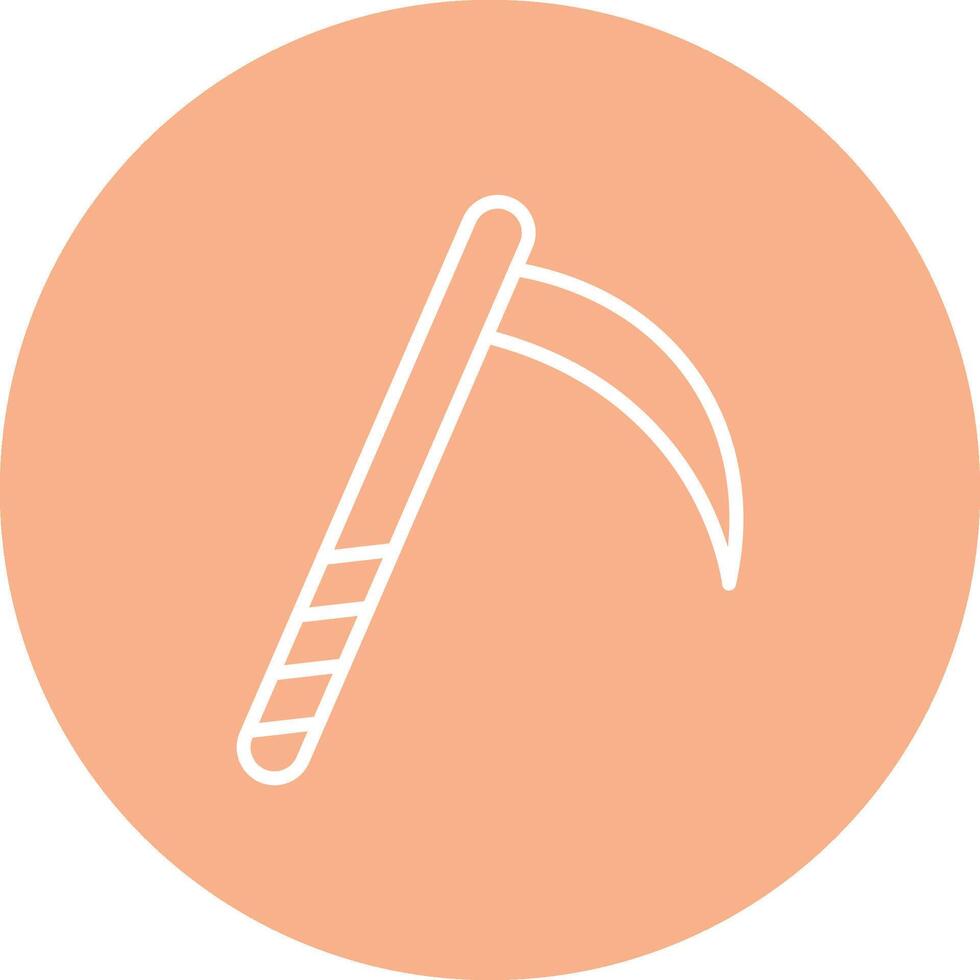 Scythe Line Multi Circle Icon vector