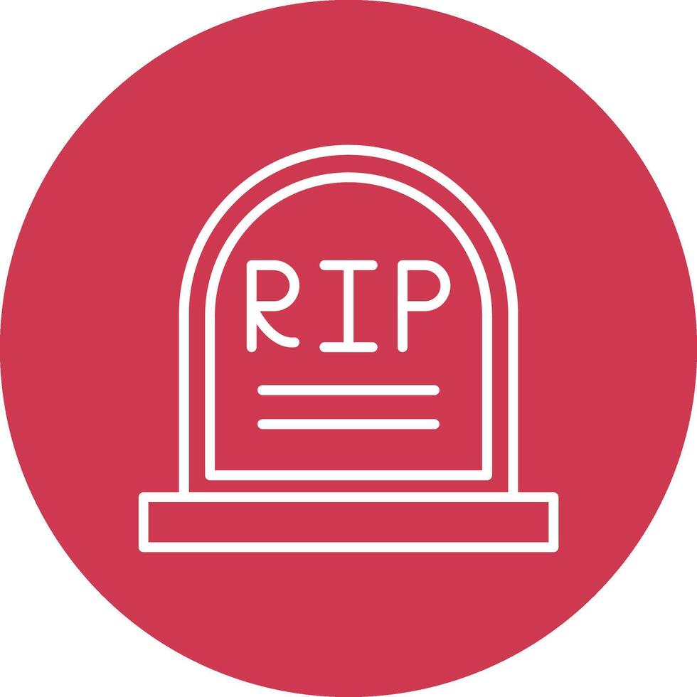 Cemetery Line Multi Circle Icon vector