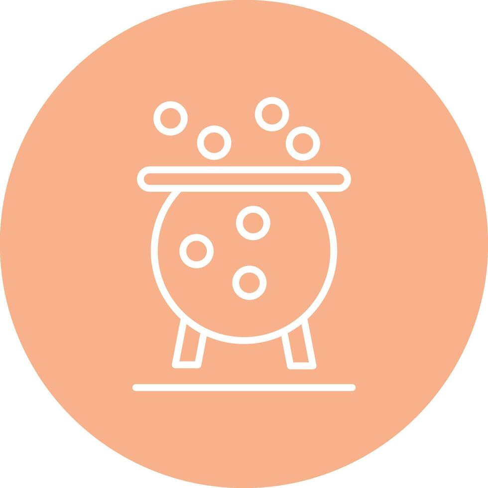 Cauldron Line Multi Circle Icon vector