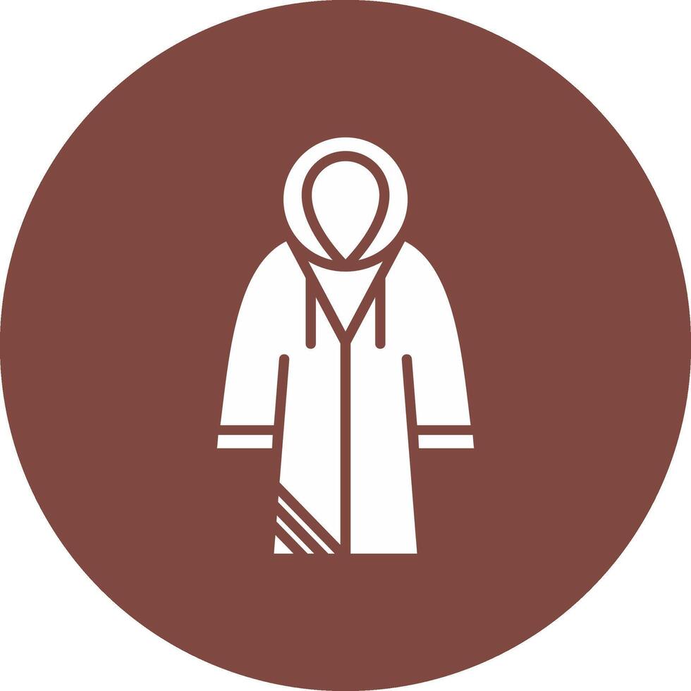 Raincoat Glyph Multi Circle Icon vector