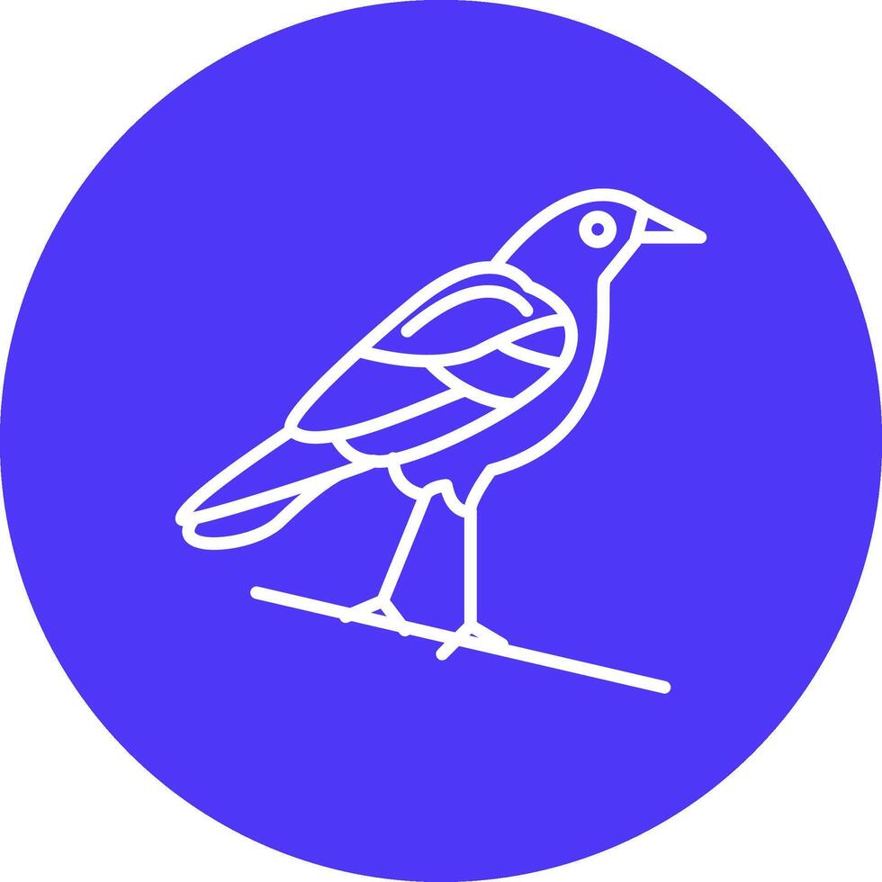 Crow Line Multi Circle Icon vector