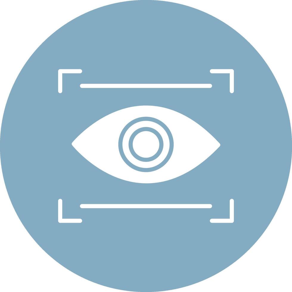 Eye Scan Glyph Multi Circle Icon vector