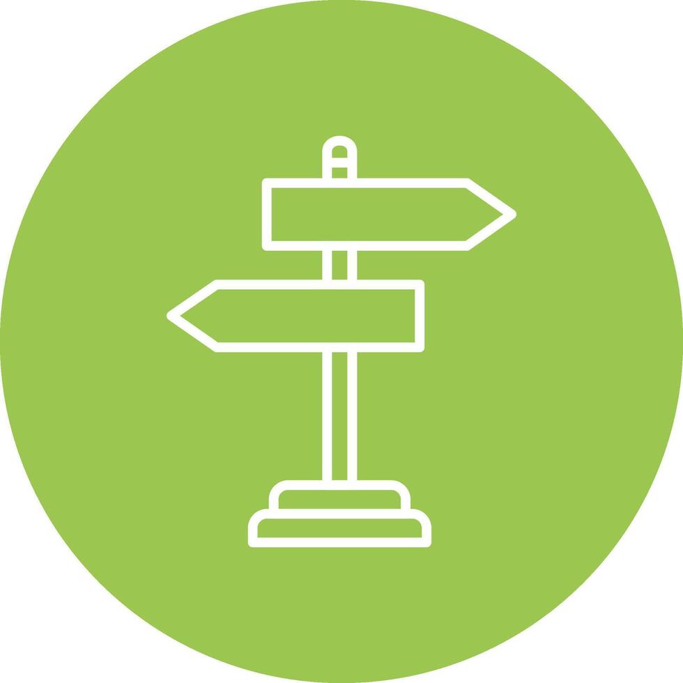Road Sign Line Multi Circle Icon vector