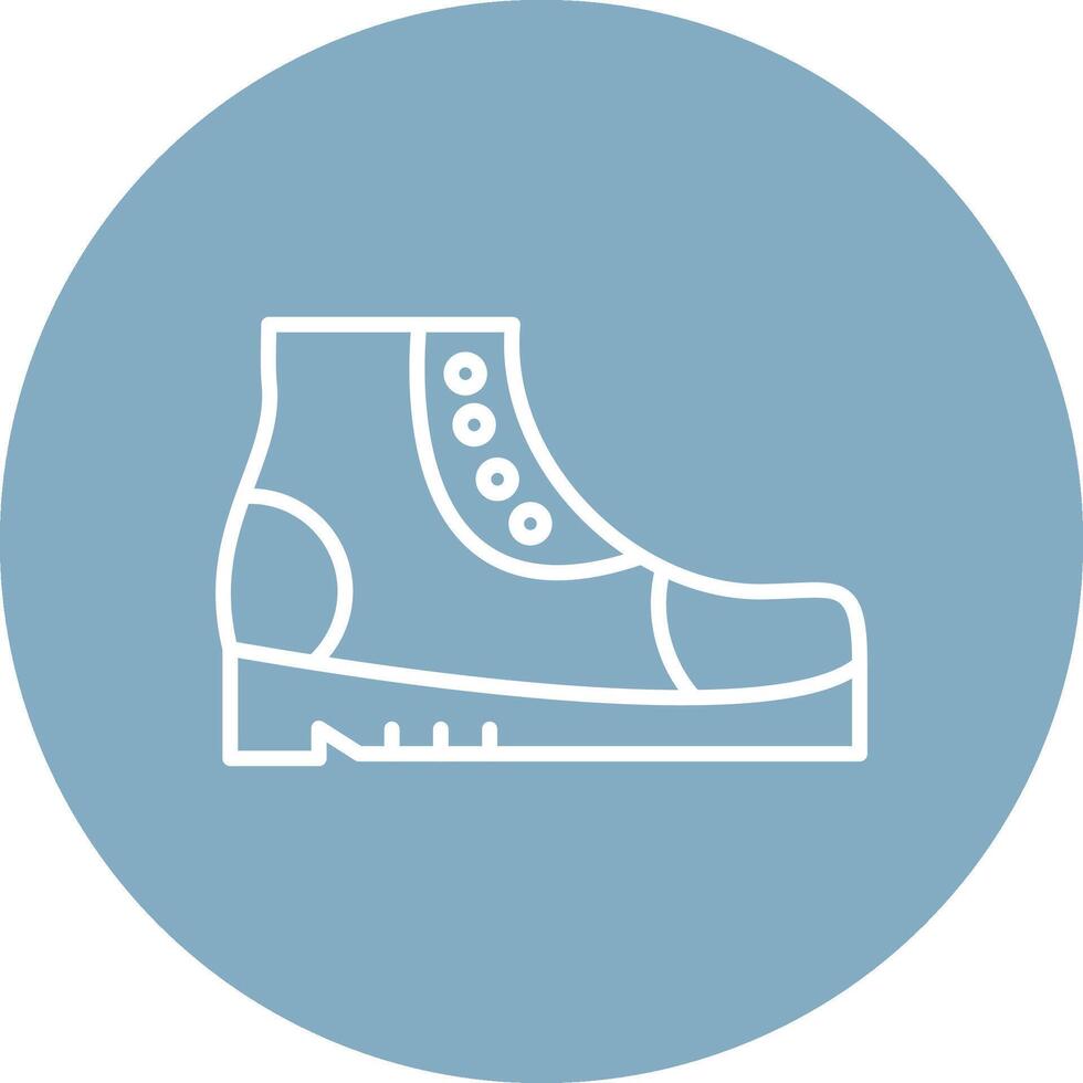 Boots Line Multi Circle Icon vector