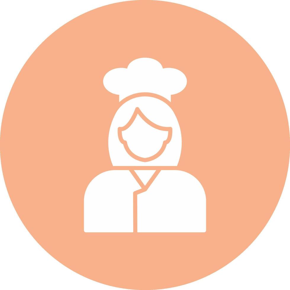 Chef Glyph Multi Circle Icon vector