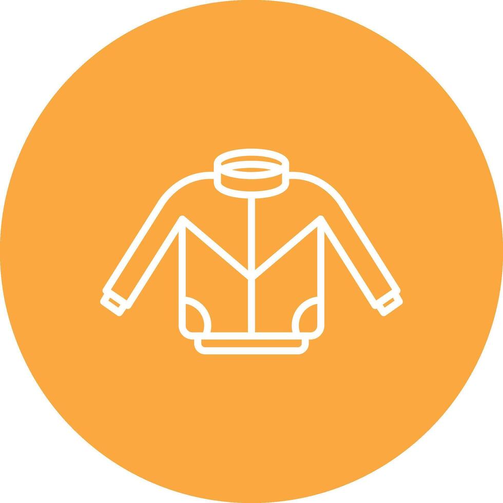 chaqueta línea multi circulo icono vector