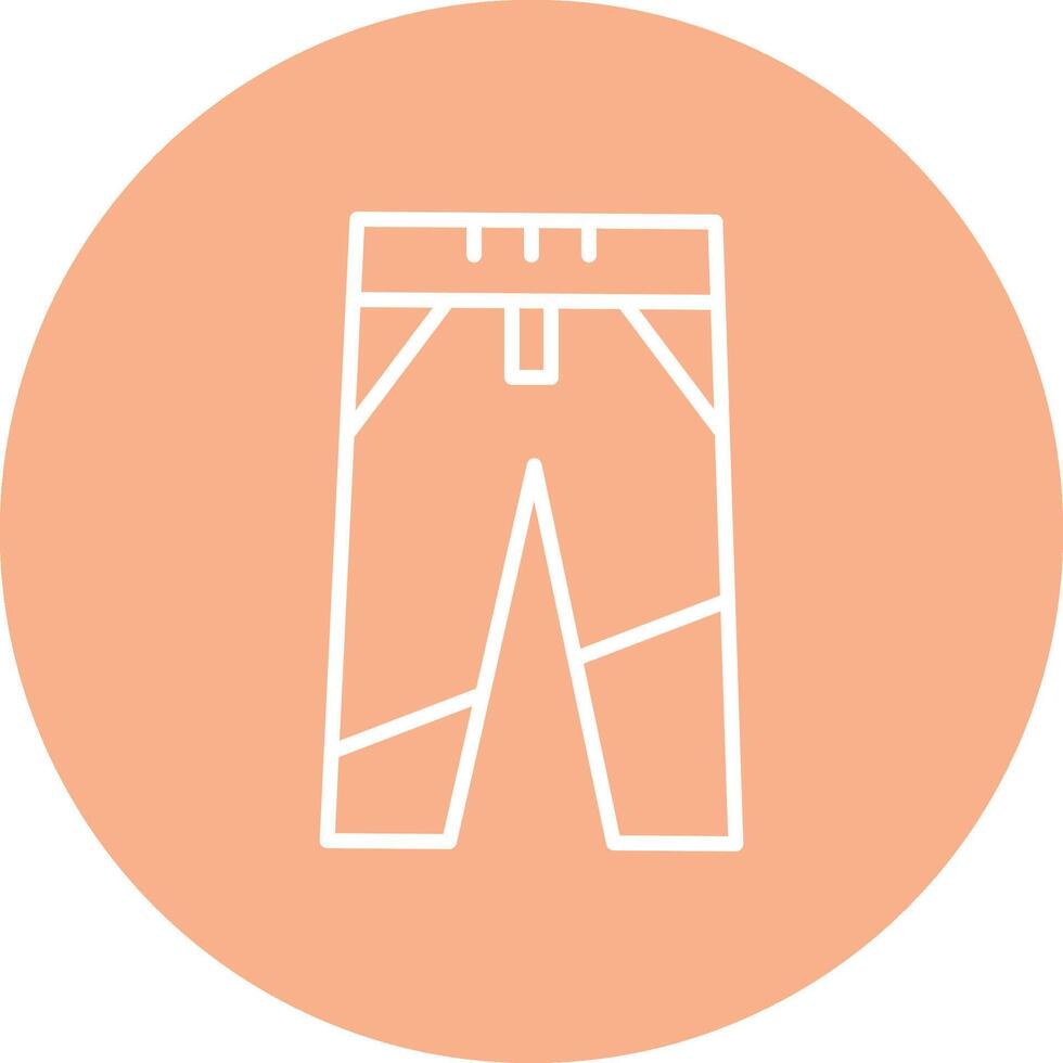 pantalones línea multi circulo icono vector