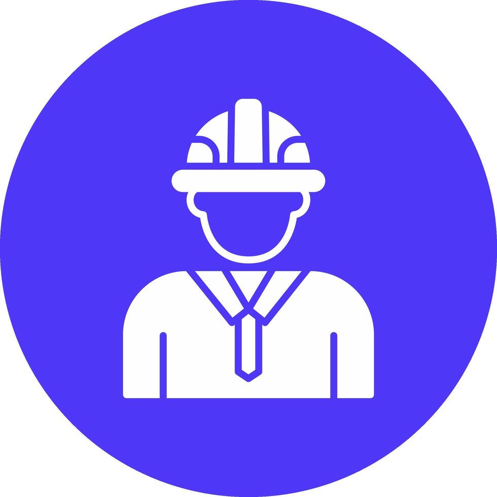 Engineer Glyph Multi Circle Icon vector