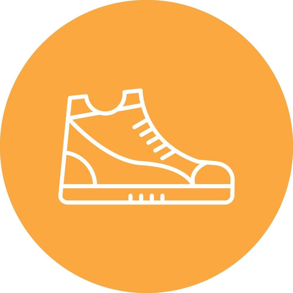 zapatilla de deporte línea multi circulo icono vector