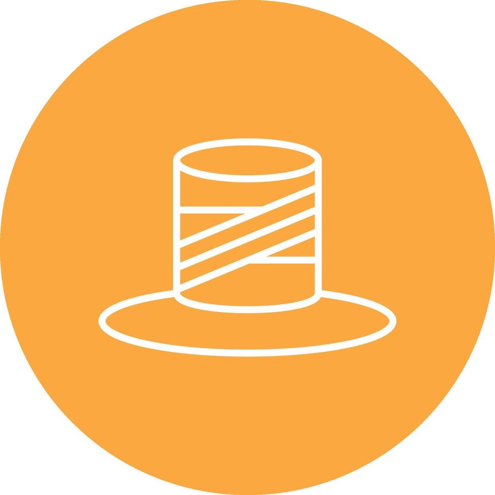 Top Hat Line Multi Circle Icon vector