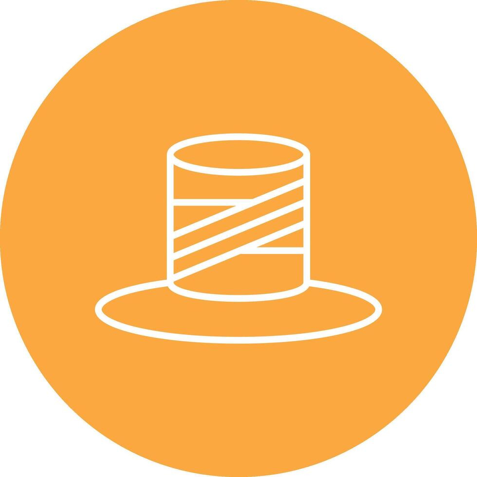 Top Hat Line Multi Circle Icon vector