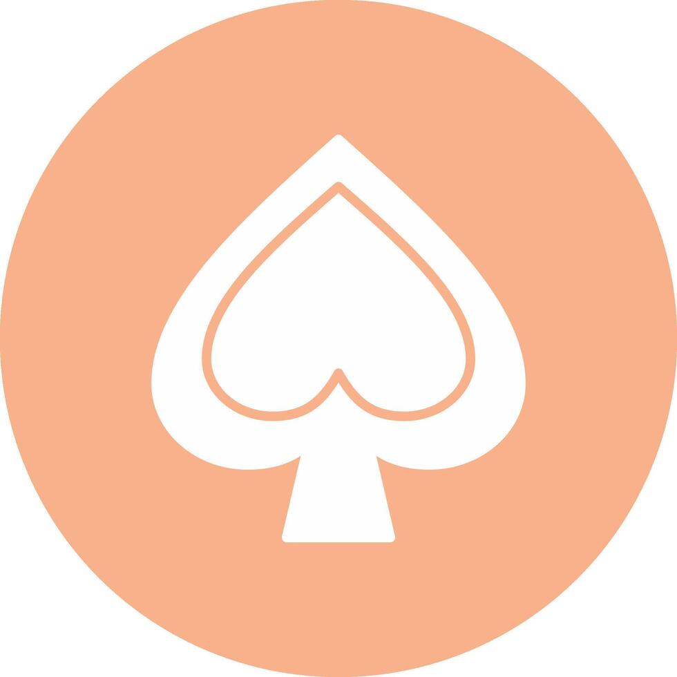 Spade Glyph Multi Circle Icon vector