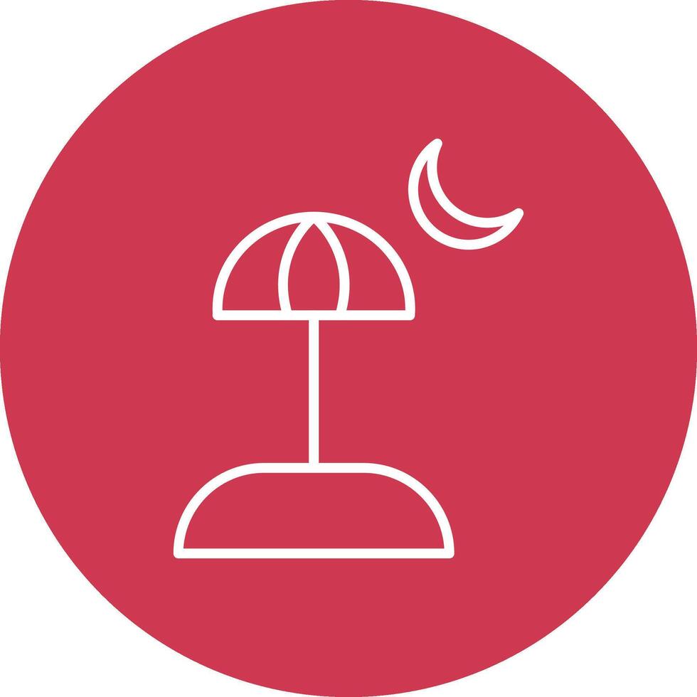 Beach Line Multi Circle Icon vector