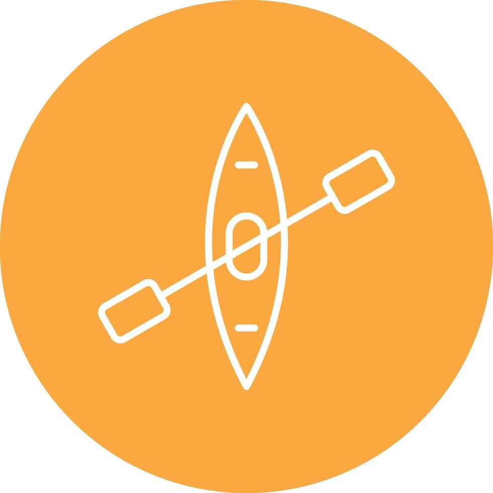 Canoe Line Multi Circle Icon vector