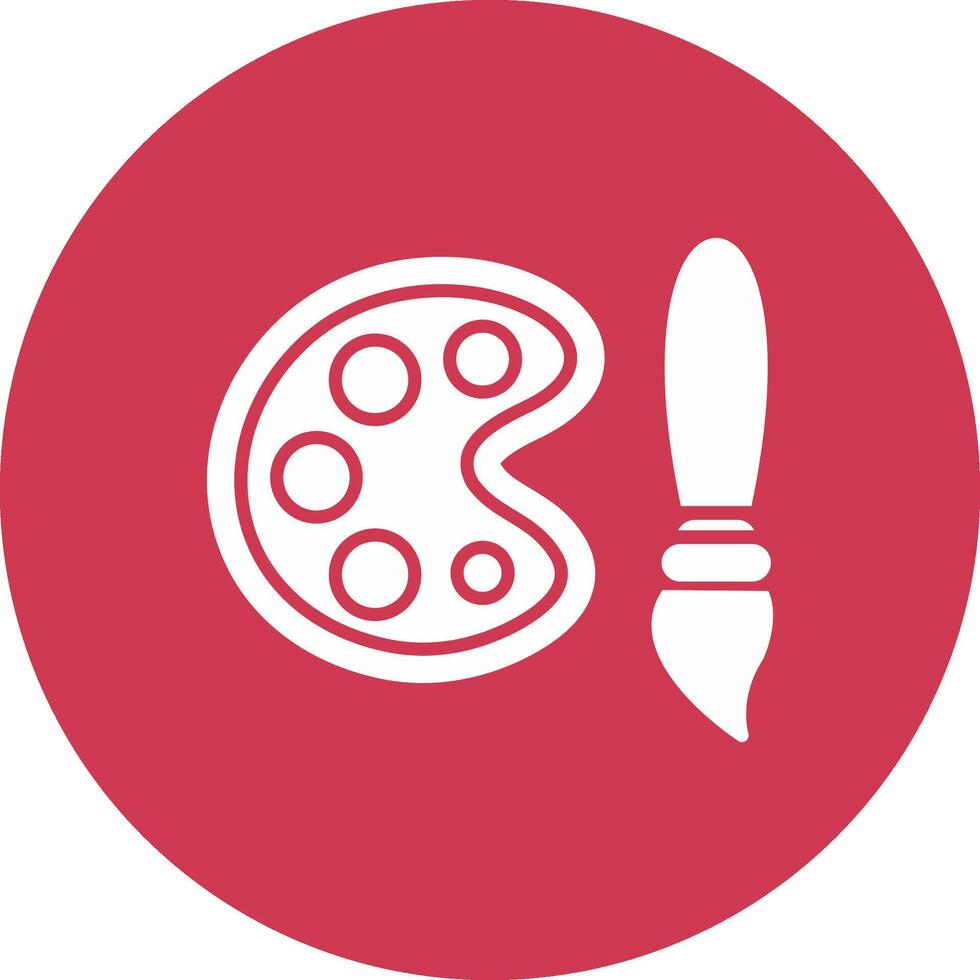 Palette Glyph Multi Circle Icon vector
