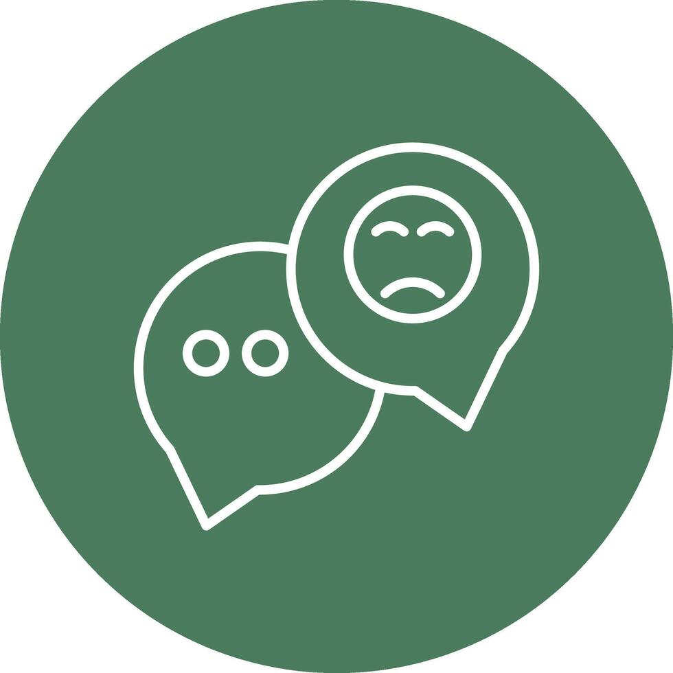 Speech Bubble Line Multi Circle Icon vector