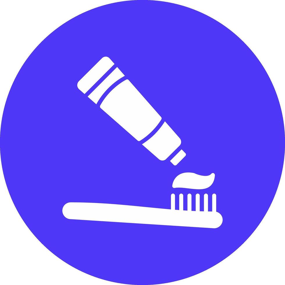 Tooth Brush Glyph Multi Circle Icon vector