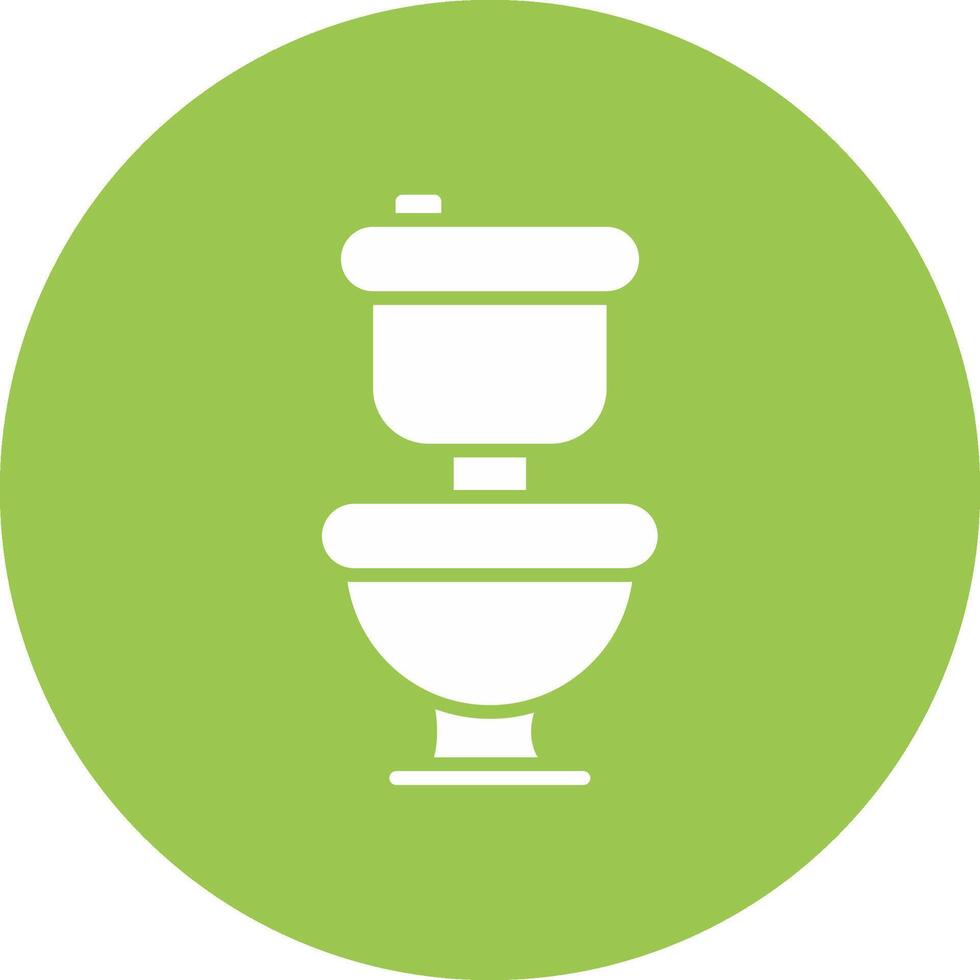 Toilet Glyph Multi Circle Icon vector