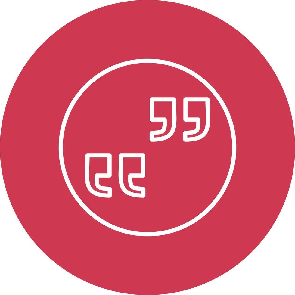 Quote Line Multi Circle Icon vector