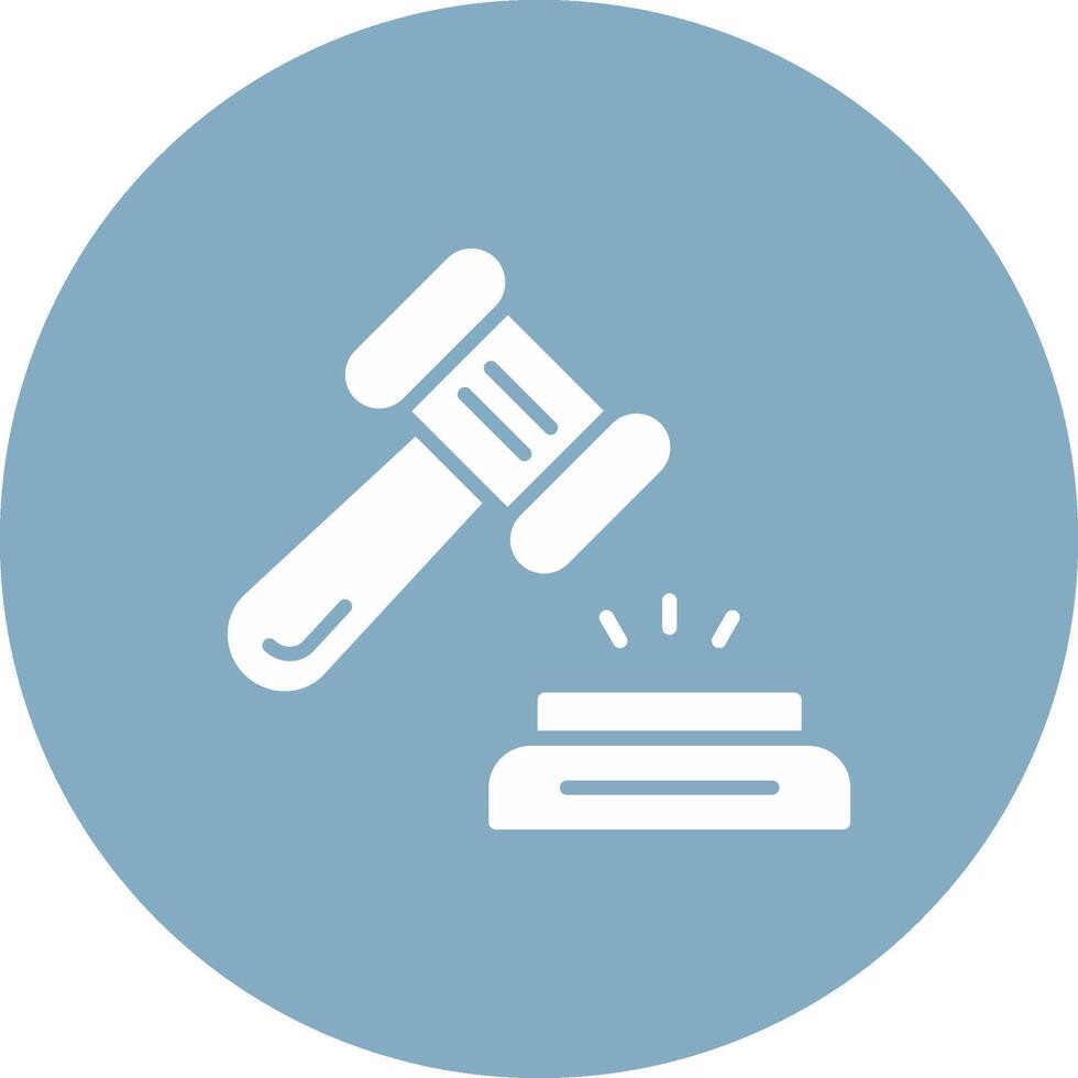 Hammer Glyph Multi Circle Icon vector