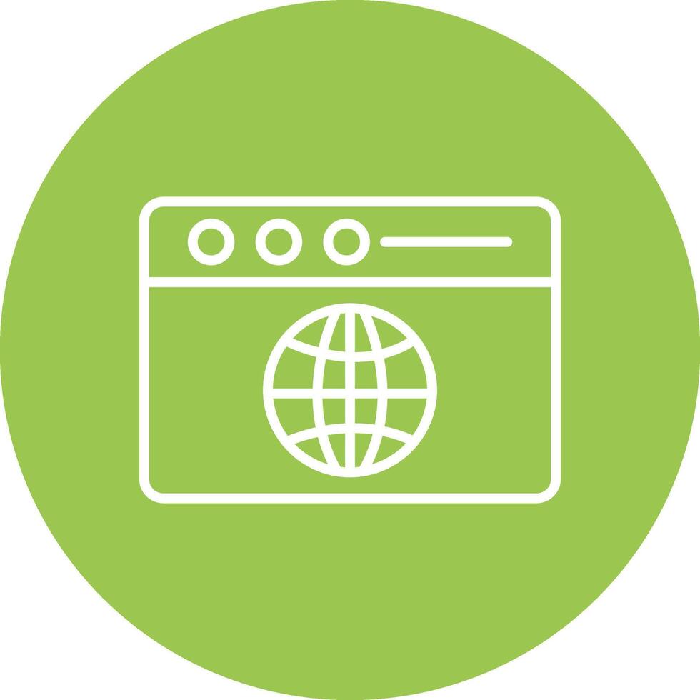Web Line Multi Circle Icon vector