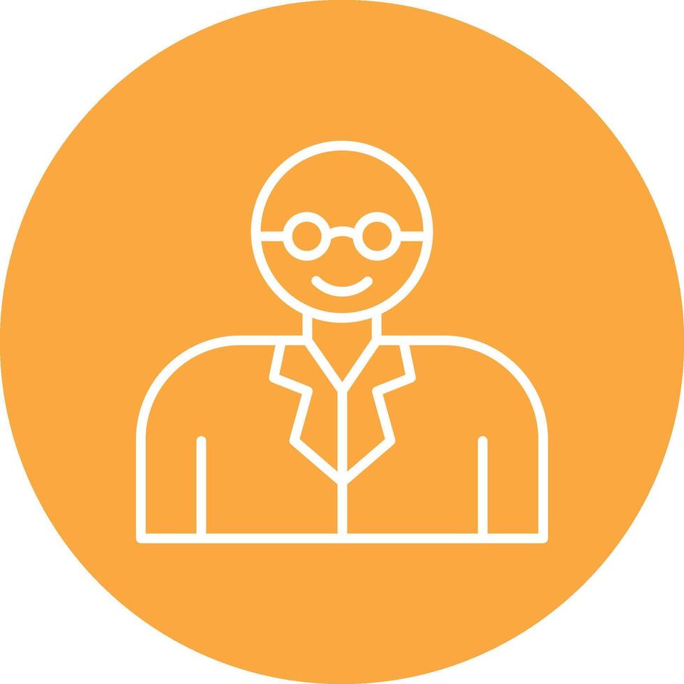 Professor Line Multi Circle Icon vector