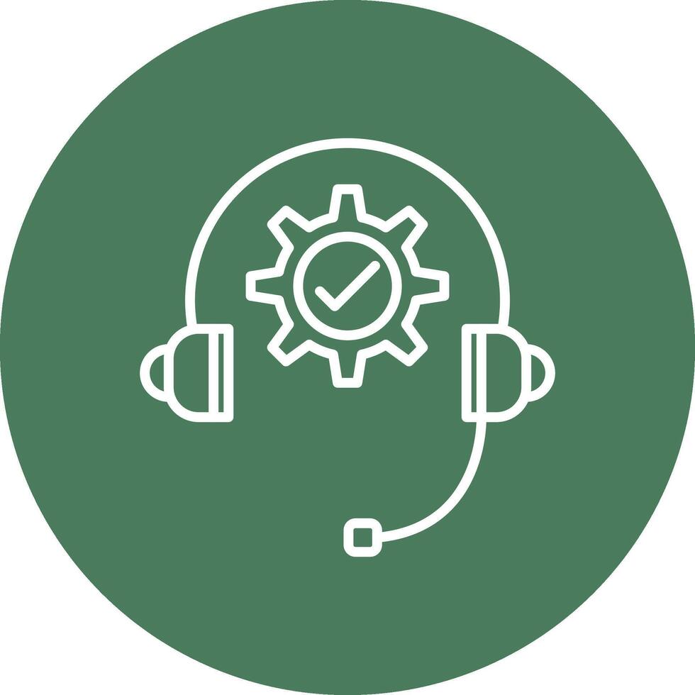 Technical Support Line Multi Circle Icon vector
