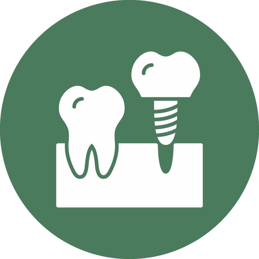 implantes glifo multi circulo icono vector