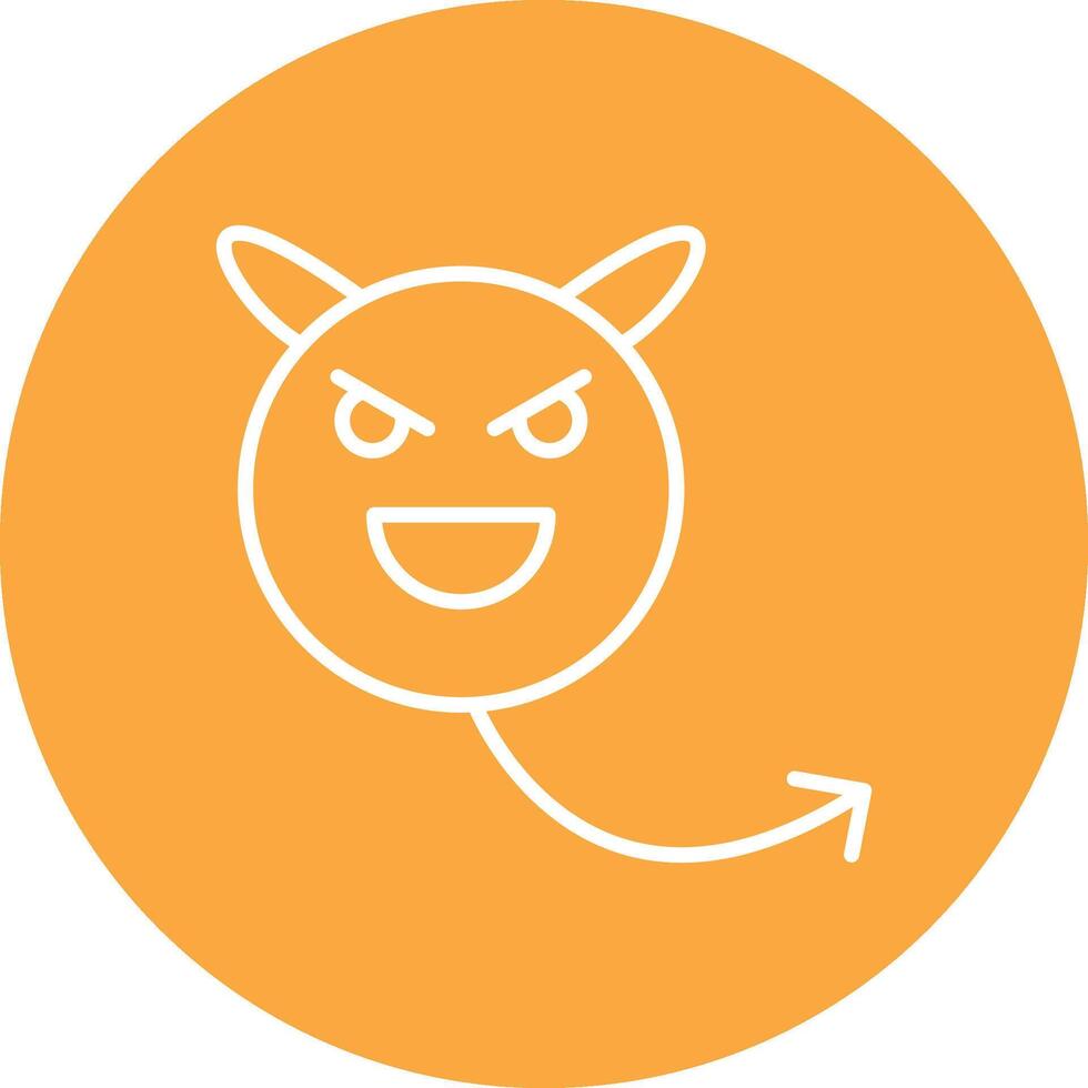 Evil Line Multi Circle Icon vector