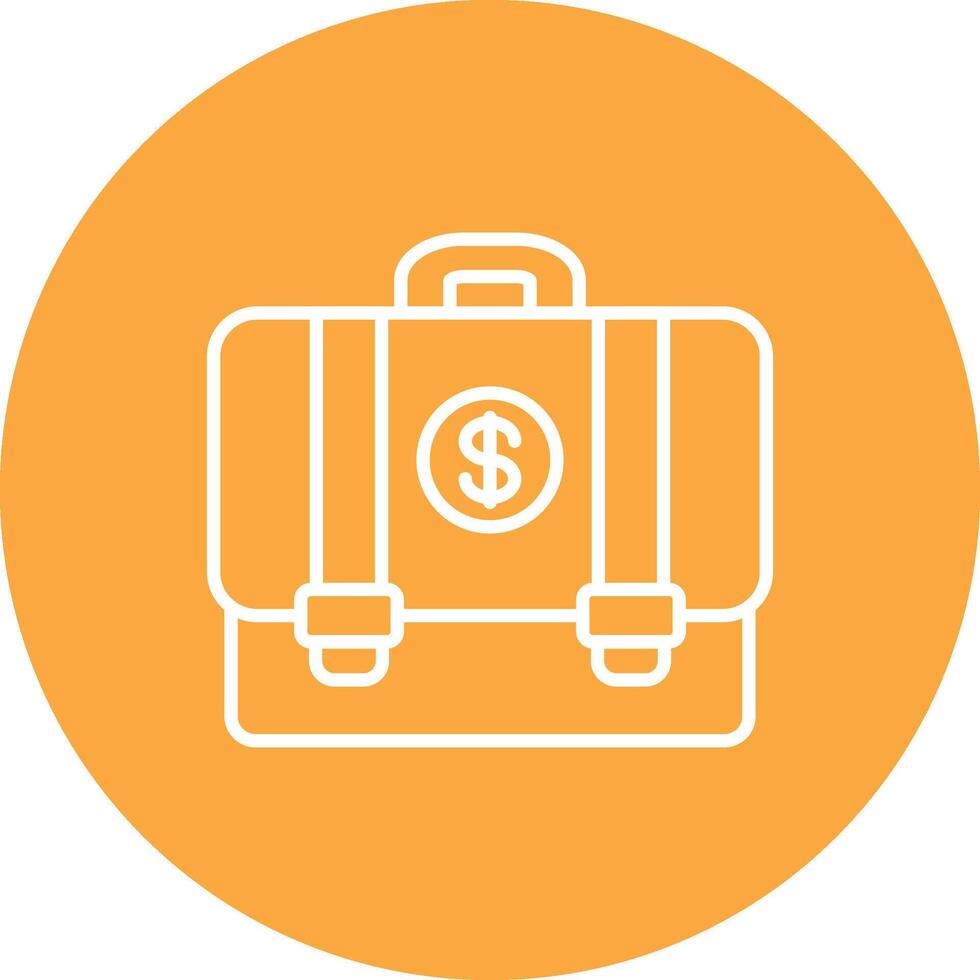 Suitcase Line Multi Circle Icon vector