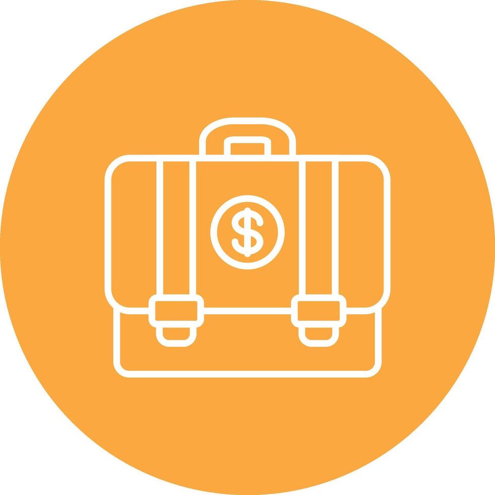 Suitcase Line Multi Circle Icon vector