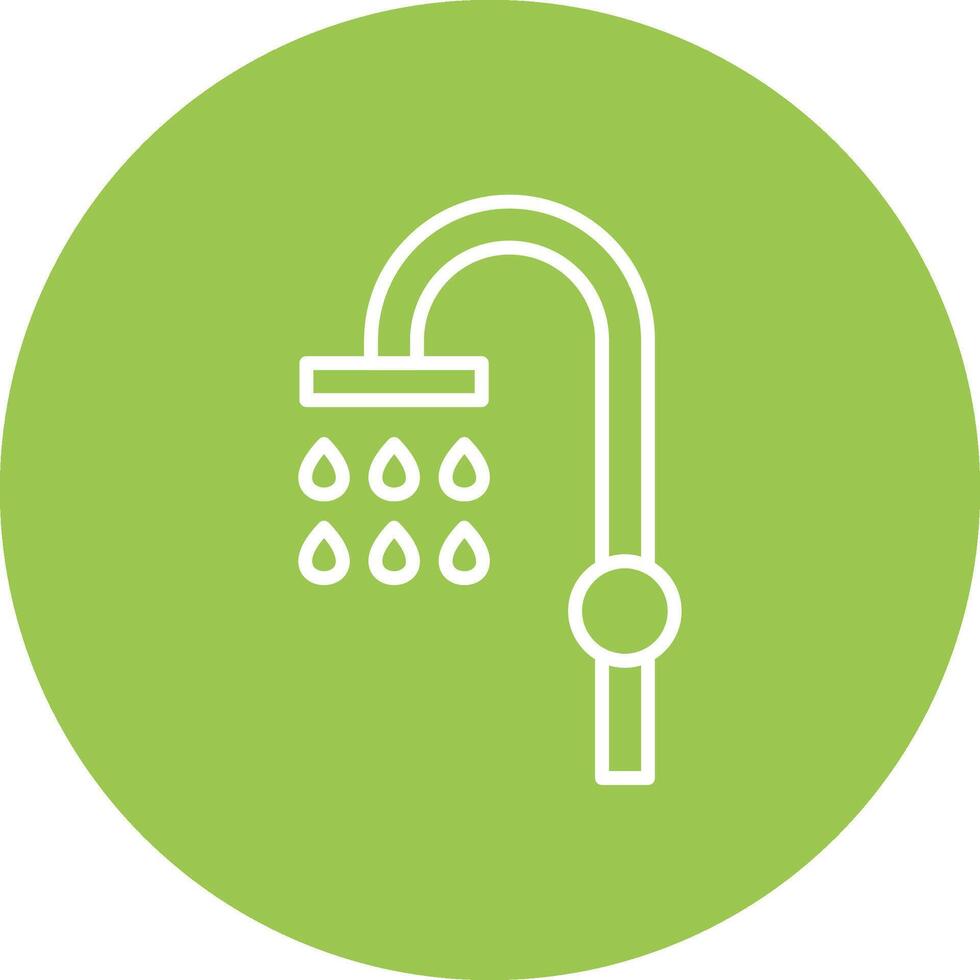 Shower Line Multi Circle Icon vector