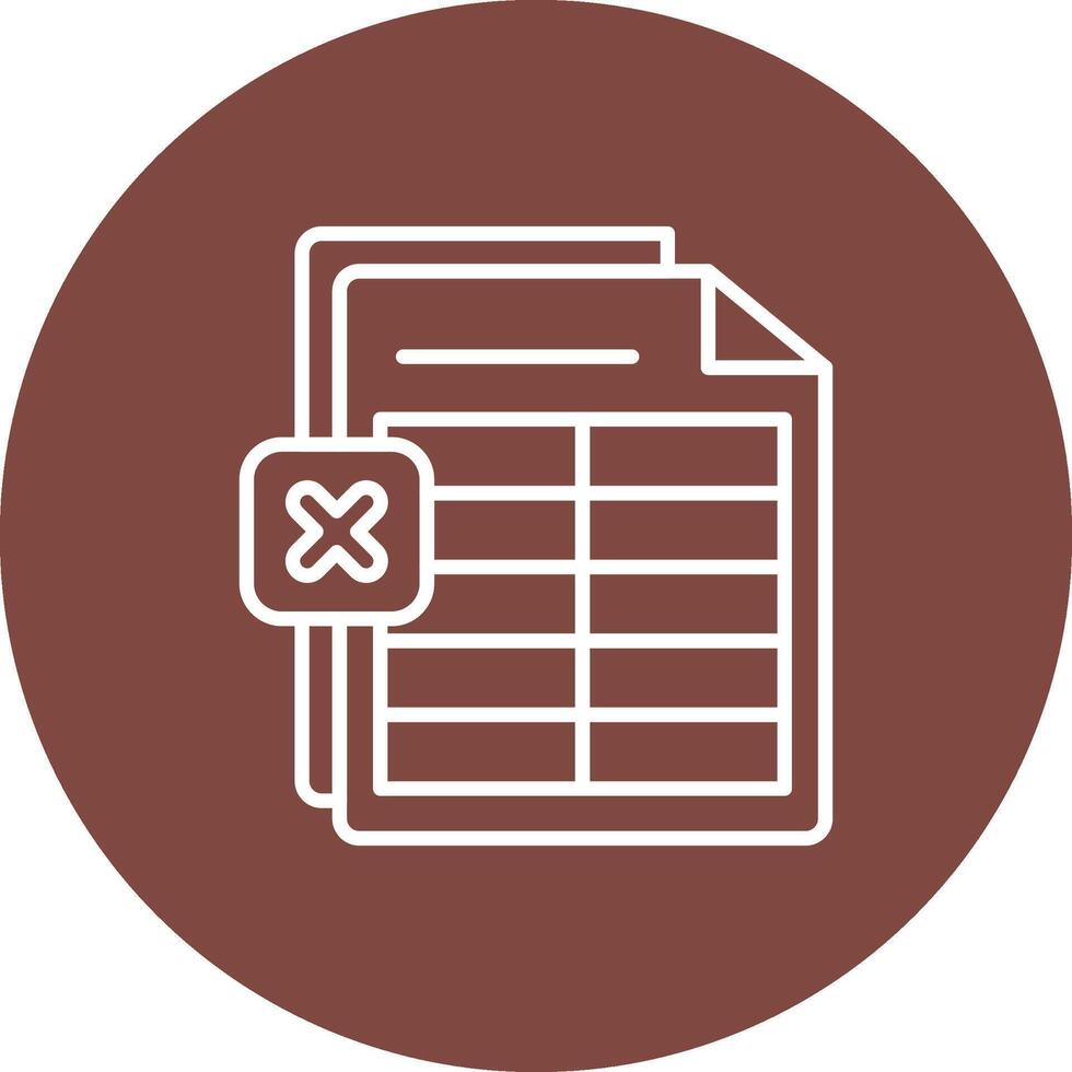 Excel Line Multi Circle Icon vector