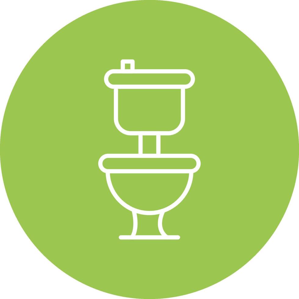 Toilet Line Multi Circle Icon vector