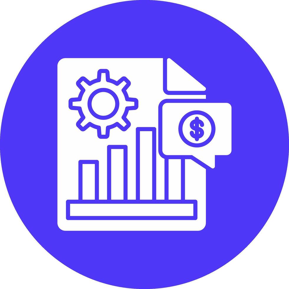 Interest Rate Glyph Multi Circle Icon vector